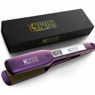KIPOZI Flat Iron 1.75 Inch Titanium Plates Pro Hair Straightener-purple
